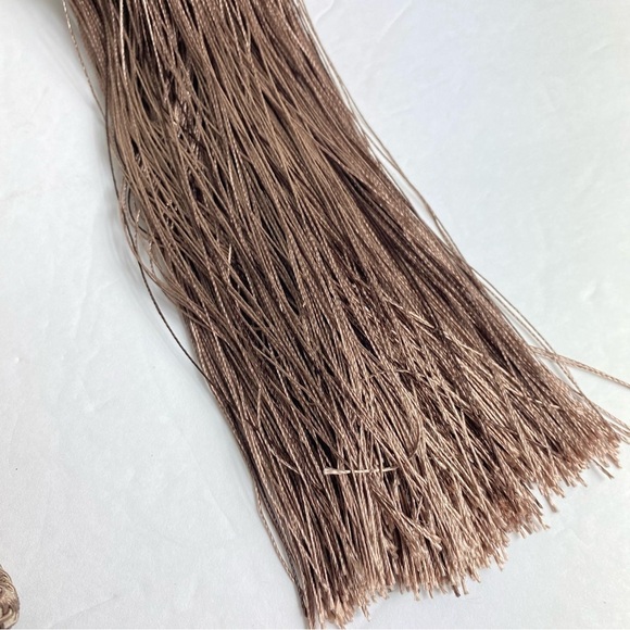 Gold Curtain Tie Backs Tassel Set (2 Tassels) Tan Faux Jewel New - Picture 5 of 5